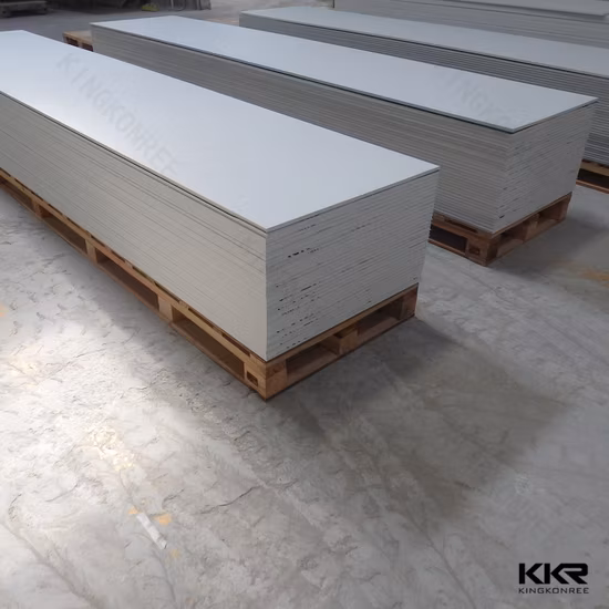 La dalle de pierre artificielle de revêtement de mur intérieur d'intérieur a modifié les panneaux de pierre de feuilles de surface solide acryliques