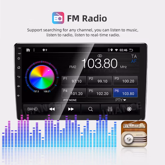 Écran tactile universel GPS Radio stéréo 10 pouces voiture vidéo 1 DIN lecteur DVD de voiture avec écran voiture Android Radio écran stéréo